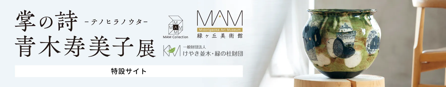 〈緑ヶ丘美術館コレクション〉「掌の詩 - テノヒラノウタ -」青木寿美子 展［特設サイト］