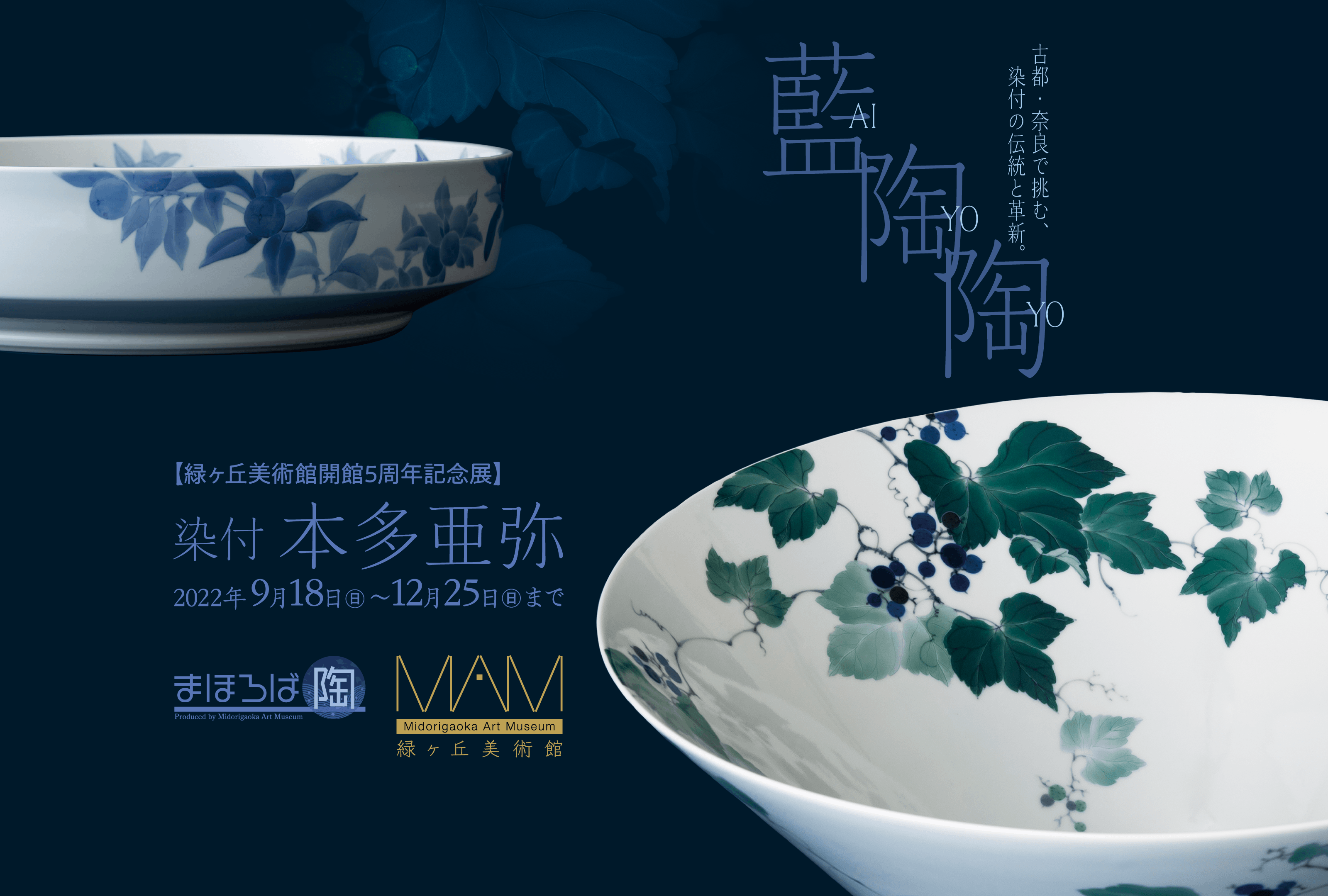 緑ヶ丘美術館開館5周年記念展 - 染付 本多亜弥「藍陶陶」